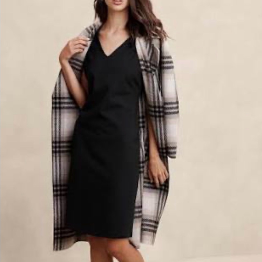 Banana republic factory Ponte knee-length black dress sz S NEW NWT